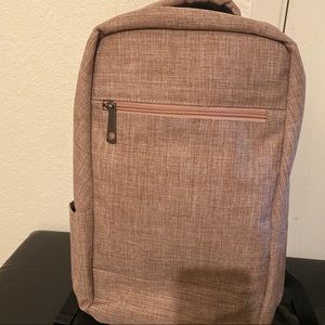 Mauve color laptop backpack